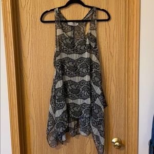 Paisley sheer tunic top